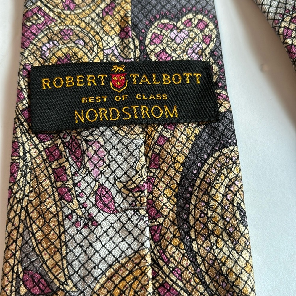 Robert Talbott Best of Class Nordstrom Silk Tie 60' Gray, Silver,… - Picture 2 of 7